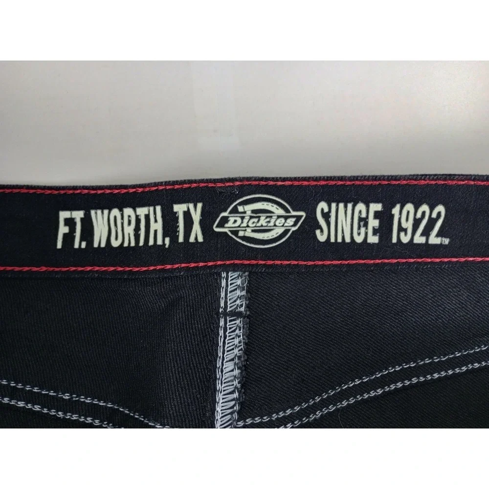 NWT Dickies Womens 14 LN Black Relaxed Fit Midrise Boot Cut Stretch Jeans